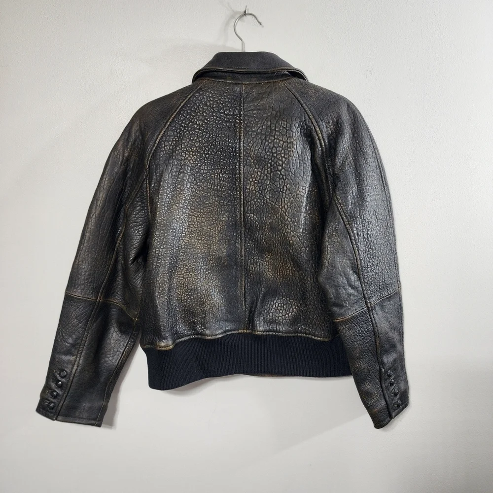 NWT The Kooples Embossed Sheep Leather Jacket